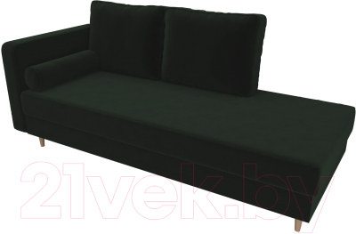 Тахта Лига Диванов Прайм левый / 100875 (велюр зеленый)