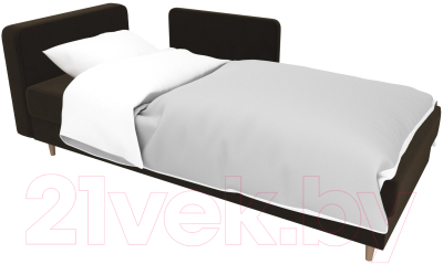 Тахта Лига Диванов Прайм левый / 100876 (велюр коричневый)