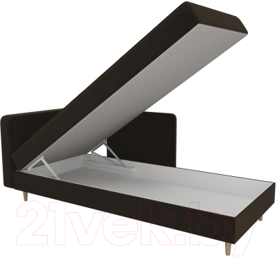 Тахта Лига Диванов Прайм левый / 100876 (велюр коричневый)