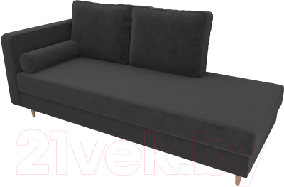 Тахта Лига Диванов Прайм левый / 100877 (велюр серый)