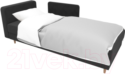 Тахта Лига Диванов Прайм левый / 100877 (велюр серый)