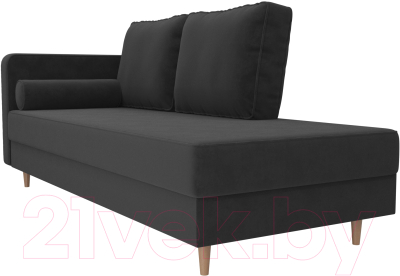 Тахта Лига Диванов Прайм левый / 100877 (велюр серый)