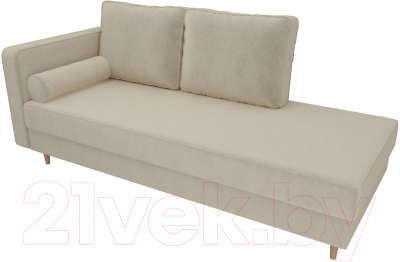 Тахта Лига Диванов Прайм левый / 100880 (микровельвет бежевый)