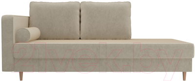 Тахта Лига Диванов Прайм левый / 100880 (микровельвет бежевый)