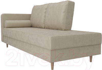 Тахта Лига Диванов Прайм левый / 100880 (микровельвет бежевый)