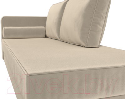 Тахта Лига Диванов Прайм левый / 100880 (микровельвет бежевый)