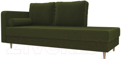 Тахта Лига Диванов Прайм левый / 100881 (микровельвет зеленый) - фото