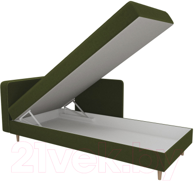 Тахта Лига Диванов Прайм левый / 100881 (микровельвет зеленый)