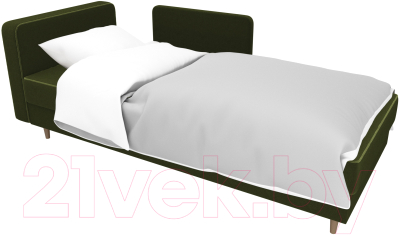 Тахта Лига Диванов Прайм левый / 100881 (микровельвет зеленый)