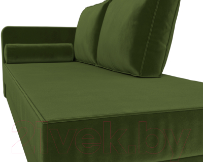 Тахта Лига Диванов Прайм левый / 100881 (микровельвет зеленый)