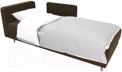 Тахта Лига Диванов Прайм левый / 100882 (микровельвет коричневый)