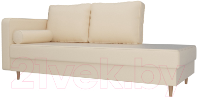 Тахта Лига Диванов Прайм левый / 100891 (экокожа бежевый) - фото