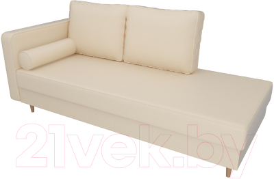 Тахта Лига Диванов Прайм левый / 100891 (экокожа бежевый)