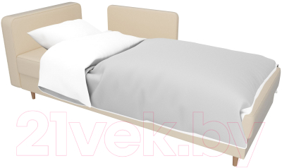 Тахта Лига Диванов Прайм левый / 100891 (экокожа бежевый)