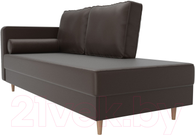 Тахта Лига Диванов Прайм левый / 100893 (экокожа коричневый)