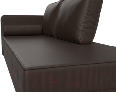 Тахта Лига Диванов Прайм левый / 100893 (экокожа коричневый)