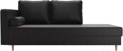 Тахта Лига Диванов Прайм левый / 100894 (экокожа черный)