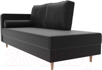 Тахта Лига Диванов Прайм левый / 100894 (экокожа черный)