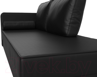 Тахта Лига Диванов Прайм левый / 100894 (экокожа черный)