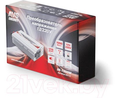 Автомобильный инвертор AVS IN-1000W /43113