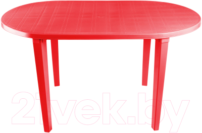 Стол пластиковый Стандарт Пластик Групп Овальный 140х80 (красный)