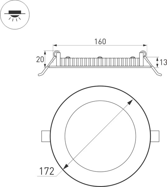 Точечный светильник Arlight DL-172M-15W Day White / 020112