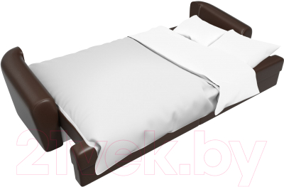 Диван Лига Диванов Милтон / 100670 (экокожа коричневый)