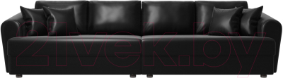 Диван Лига Диванов Милтон / 100671 (экокожа черный)