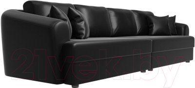 Диван Лига Диванов Милтон / 100671 (экокожа черный)