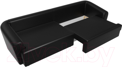 Диван Лига Диванов Милтон / 100671 (экокожа черный)