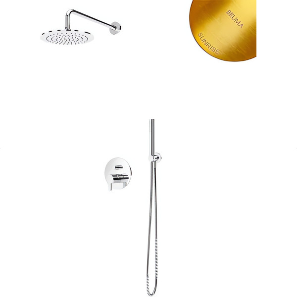 Душевая система со смесителем Bruma Elo Leaf Sunrise / 1677222SR - фото