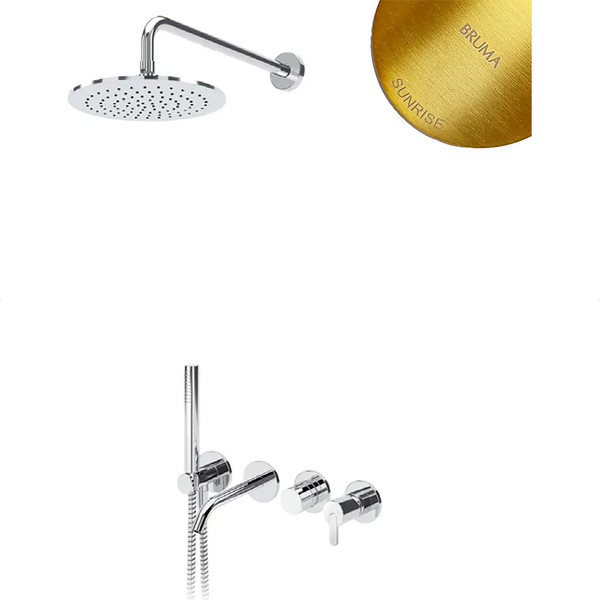 Душевая система со смесителем Bruma Leaf Sunrise / 1672400SR - фото