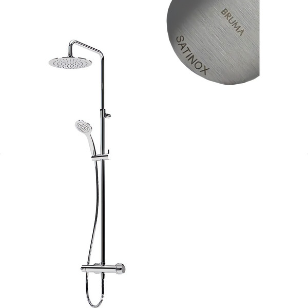 Душевая система со смесителем Bruma UltraThin Lusitano Satinox / 1072821ST - фото