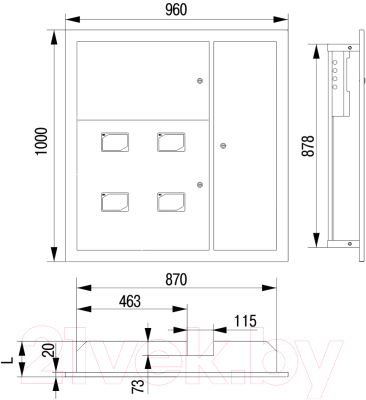 Корпус металлический IEK MKM42-04-31-L