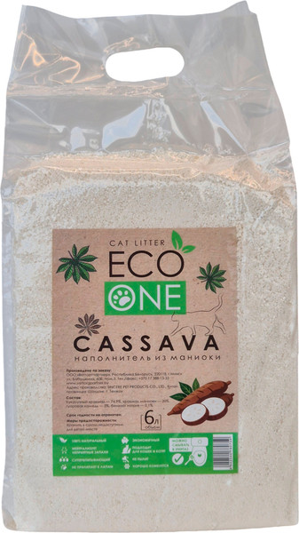 Наполнитель для туалета Eco One Cassava из маниоки - фото