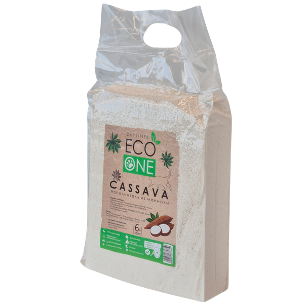 Наполнитель для туалета Eco One Cassava из маниоки