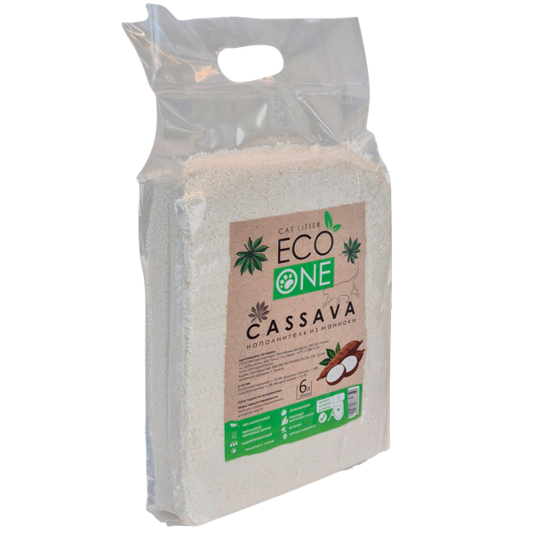 Наполнитель для туалета Eco One Cassava из маниоки