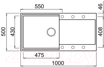 Мойка кухонная Elleci Easy 480 Bianco Antico G62 / LGY48062