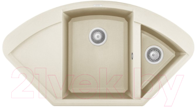 Мойка кухонная Elleci Easy Corner Bianco Antico G62 / LGYCOR62 - фото