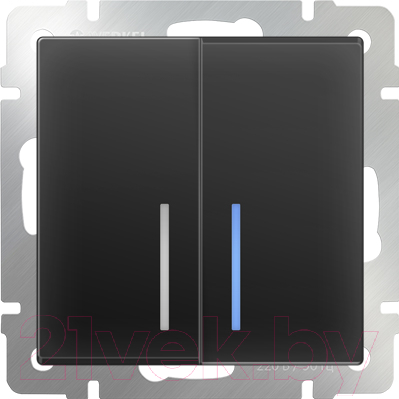 Выключатель Werkel WL08-SW-2G-2W-LED / a029877 - фото