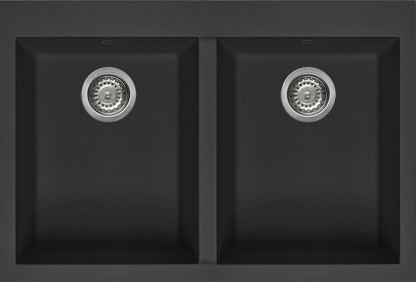 Мойка кухонная Elleci Quadra 340 Undermount G40 Nero - фото