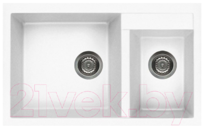 Мойка кухонная Elleci Quadra 440 White K96 - фото