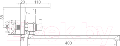 Смеситель Ledeme L2266