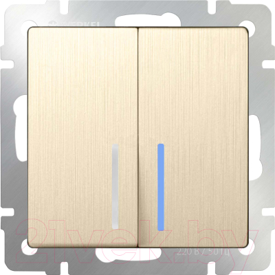 Выключатель Werkel WL10-SW-2G-2W-LED / a035617 - фото