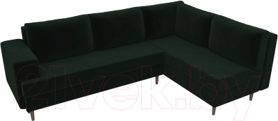 Диван угловой Лига Диванов Сильвана 198 правый (велюр MR зеленый)
