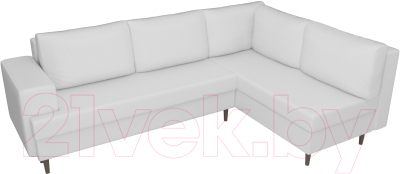 Диван угловой Лига Диванов Сильвана 198 правый (экокожа белый)