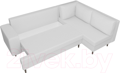 Диван угловой Лига Диванов Сильвана 198 правый (экокожа белый)