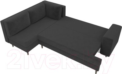 Диван угловой Лига Диванов Сильвана 198 левый (велюр MR серый)