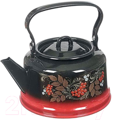 Чайник СтальЭмаль С2713.8 (красный/черный) - фото