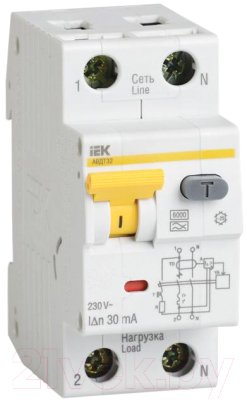 Дифференциальный автомат IEK АВДТ 32 C50 100мА / MAD22-5-050-C-100 - фото